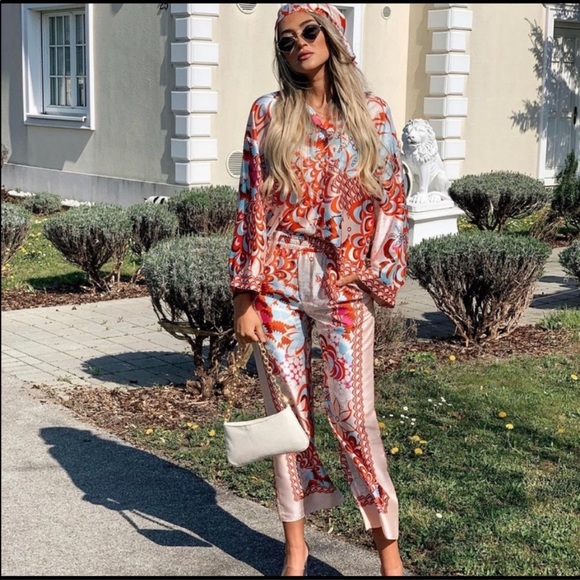 Zara Pants - NWT RARE Zara Flowy Patchwork Pants XXL